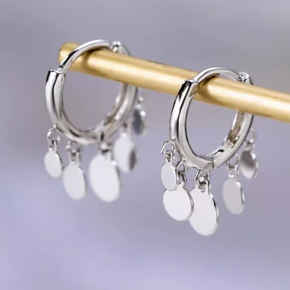 NEW 925 STERLING SILVER SMALL CIRCLE HOOP EARRINGS, NICE EARRINGS, CUTE EARRINGS